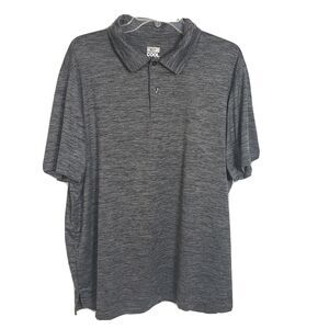 32 Degrees Cool Mens Shirt Size XXL Gray Polo Golf Short Sleeve Rugby Stretch